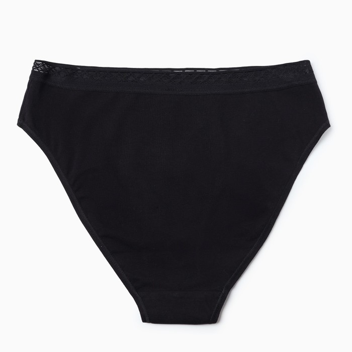 Трусы женские слипы, цвет черный, размер 46 (M)