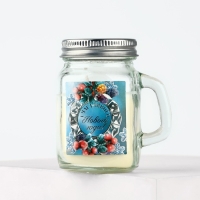 Новогодняя свеча в баночке с ручкой «Новый год: Счастливого нового года», аромат вишня, 7 х 8,5 х 5 см Новогодняя свеча в баночке с ручкой «Новый год: Счастливого нового года», аромат вишня, 7 х 8,5 х 5 см