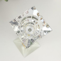 Подсвечник стекло на 1 свечу "Колонна с бисером" 23,5х6,5х6,5 см