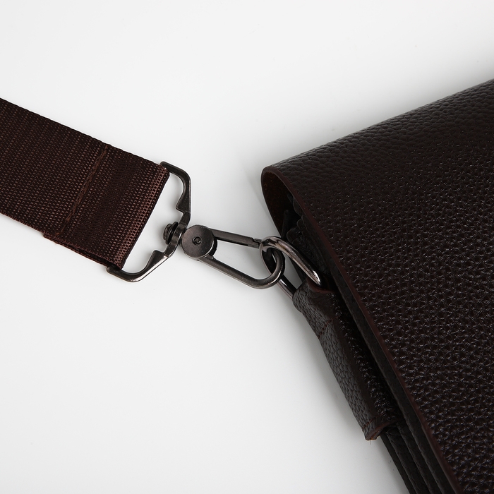 Сумка мужская через плечо TEXTURA, наружный карман, цвет коричневый Сумка мужская через плечо TEXTURA, наружный карман, цвет коричневый