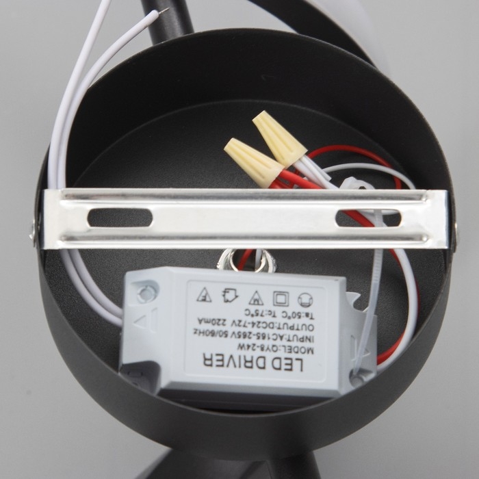 Бра Бра "Спираль" LED 16Вт 6000К черный 12х40 см