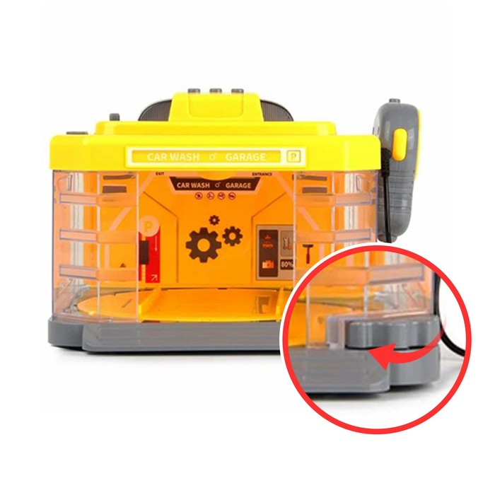 Парковка-автомойка &laquo;Стройка&raquo;, с машинкой и рацией, поливает водой, свет и звук, машина МИКС