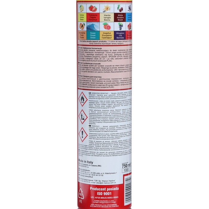 Полироль пластика Plak Океан, аэрозоль, 750 мл