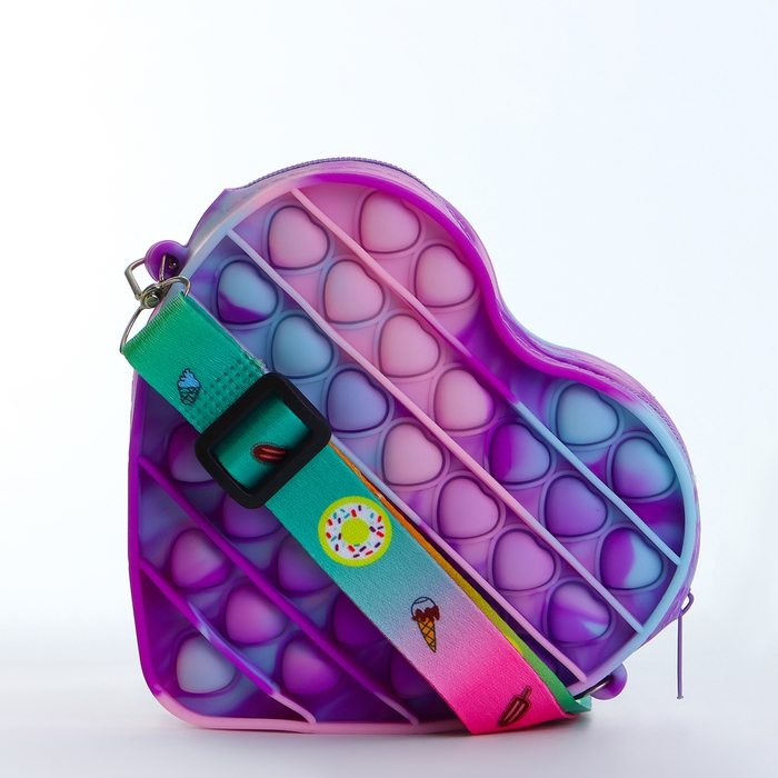 Сумка детская на молнии «Выбражулька», цвет фиолетовый Сумка детская на молнии «Выбражулька», цвет фиолетовый