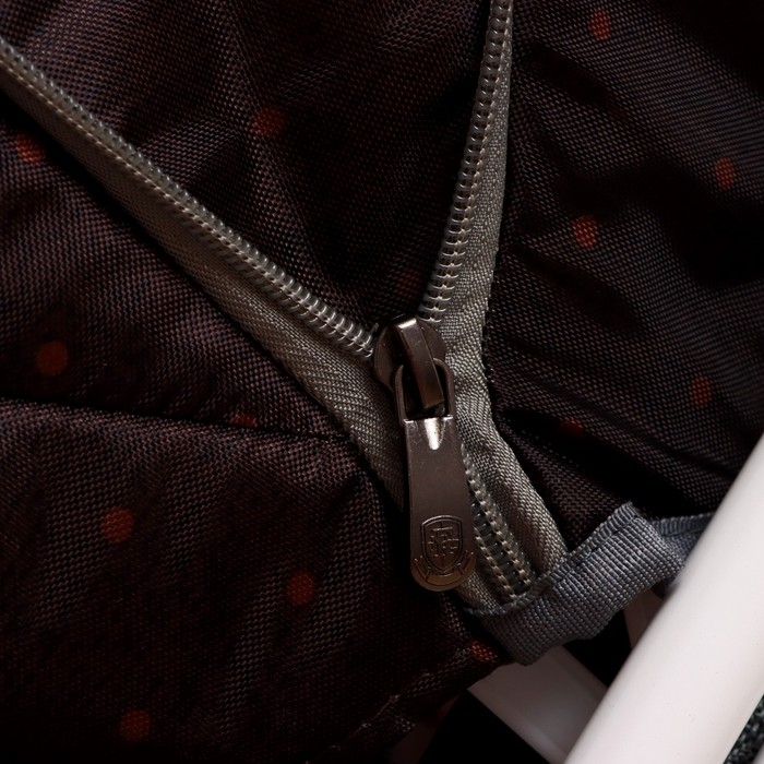 Санки-коляска &laquo;Наши детки 3-1К&raquo;, принт: в горошек шоколадный