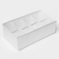 Органайзер для хранения белья LaDо́m, 8 ячеек, 28&times;16&times;10 см, цвет белый