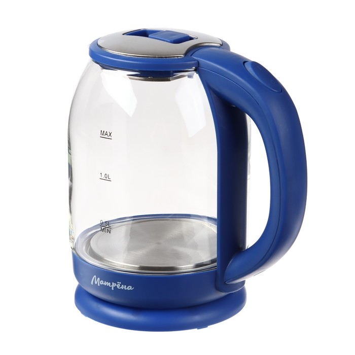 Чайник электрический Чайник электрический "Матрёна" MA-154, стекло, 1.8 л, 1500 Вт, синий