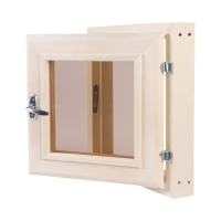 Окно, 40&times;40см, двойное стекло ЛИПА, бронза