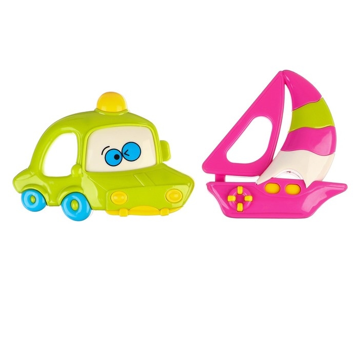 Набор погремушек &laquo;Машинка и Кораблик&raquo;, 2 шт, цвет МИКС, Крошка Я