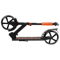 Самокат городской GRAFFITI City 200, складной, колёса PU 200 мм, ABEC 7 Carbon, чёрный