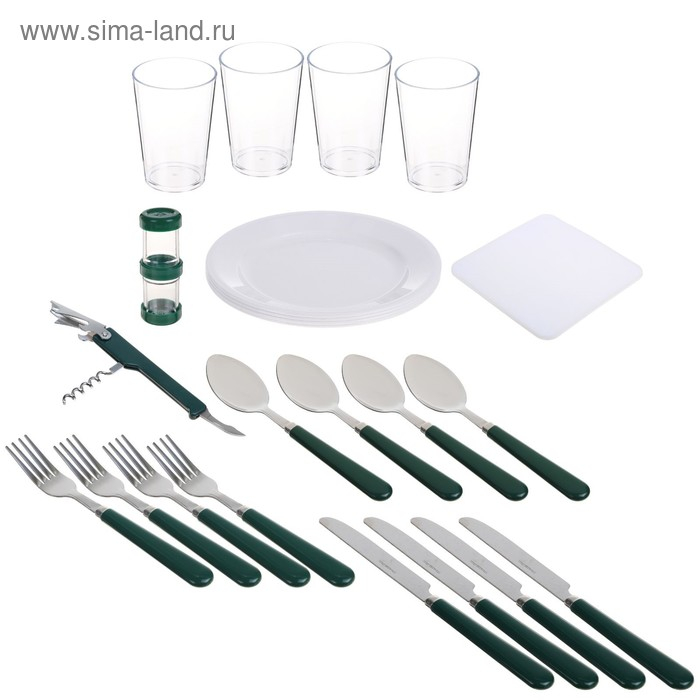 Термосумка Термосумка "Арктика", с набором посуды для пикника на 4 человека, 13.5 л, 34 х 24 х 31 см