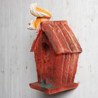 Подвесной декор "Скворечник с белкой" 28х17см Подвесной декор "Скворечник с белкой" 28х17см