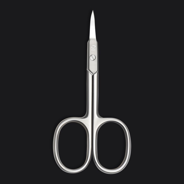 Ножницы маникюрные &laquo;Premium&raquo;, загнутые, узкие, 9,5 см, на блистере, цвет серебристый