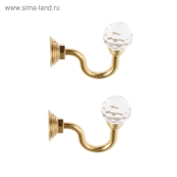 Крючок для штор KS007, однорожковый, цвет золото Крючок для штор KS007, однорожковый, цвет золото