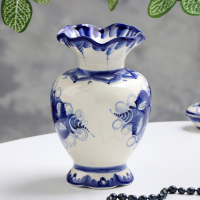 Ваза "Нежность", гжель, фарфор, 19х11 см