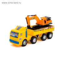 Грузовик инерционный &laquo;Стройка&raquo;, цвета МИКС