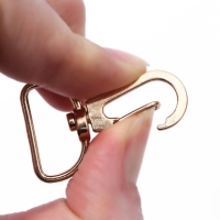 Карабин металлический, 36 &times; 24 мм / 20 &times; 2 мм, 5 шт, цвет золотой