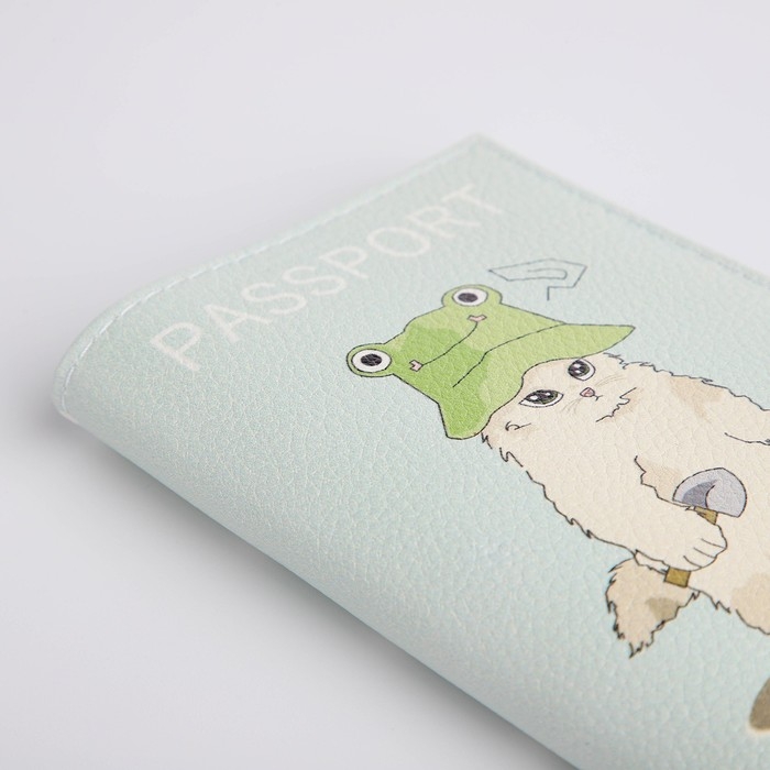 Обложка для паспорта, цвет мятный