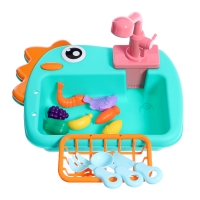 Игровой модуль кухни &laquo;Раковина-Динозаврик&raquo;, с набором продуктов МИКС, вода циркулирует