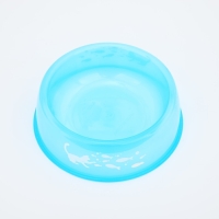 Миска пластиковая «Котик с рыбками», 300 мл, синий Миска пластиковая «Котик с рыбками», 300 мл, синий