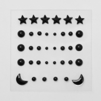 Серьги &laquo;Наклейки&raquo; космос, цвет чёрный