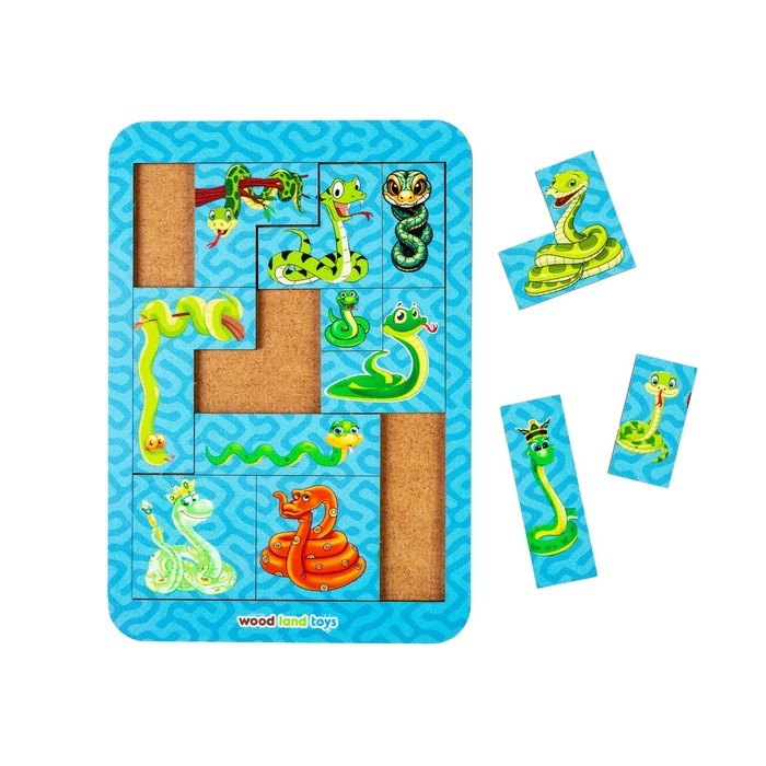 Тетрис &laquo;Весёлые змейки&raquo;, А5, 12 дет.