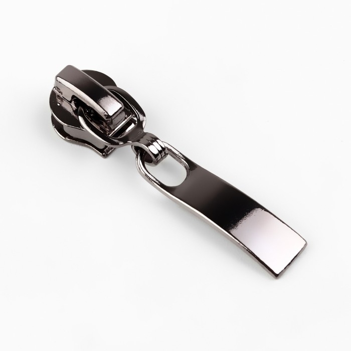 Бегунок автоматический для молнии &laquo;Спираль&raquo;, №5, 10 шт, цвет чёрный никель