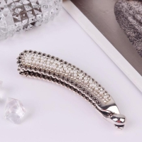 Банан для волос "Жемчужный рай" 10,5 см, золото Банан для волос "Жемчужный рай" 10,5 см, золото