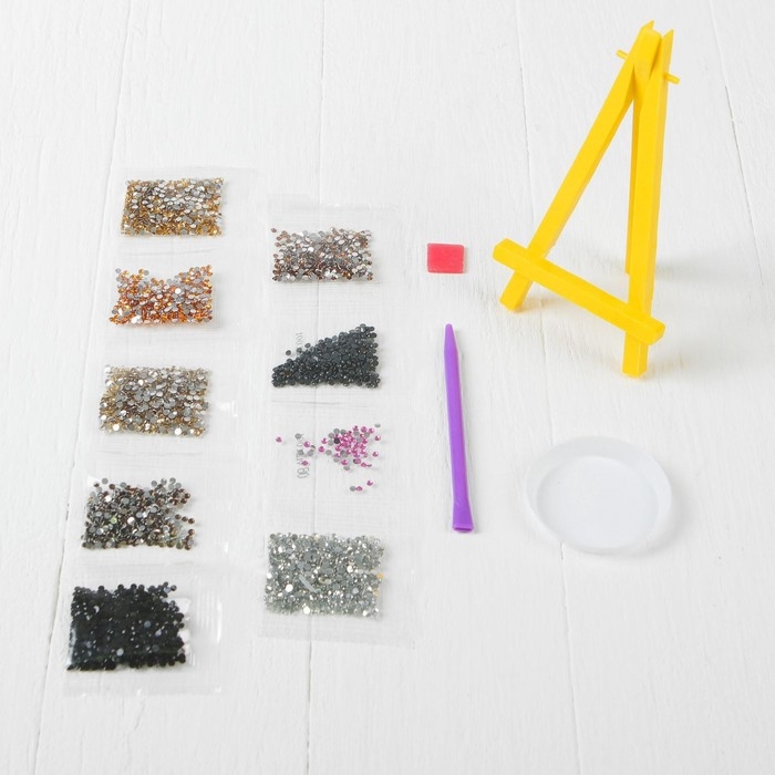 Алмазная мозаика с частичным заполнением на подставке &laquo;Тигр&raquo;, 13 х 19 см, картон