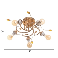 Люстра "Арден" БП 5х40Вт Е27 Золото МОДЕЛЬ: 2600551 10662079