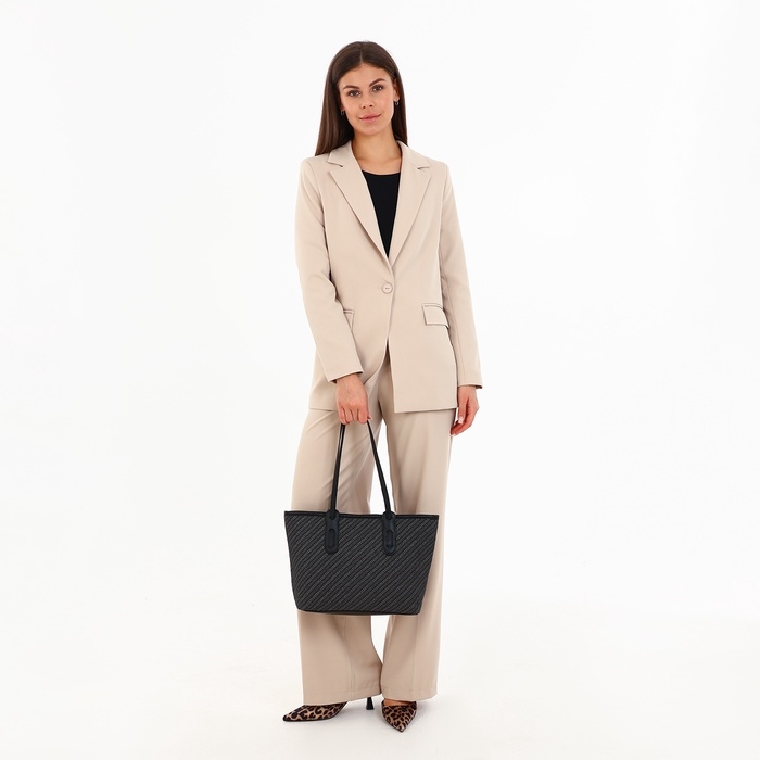 Сумка женская на молнии, средний размер, цвет чёрный Сумка женская на молнии, средний размер, цвет чёрный