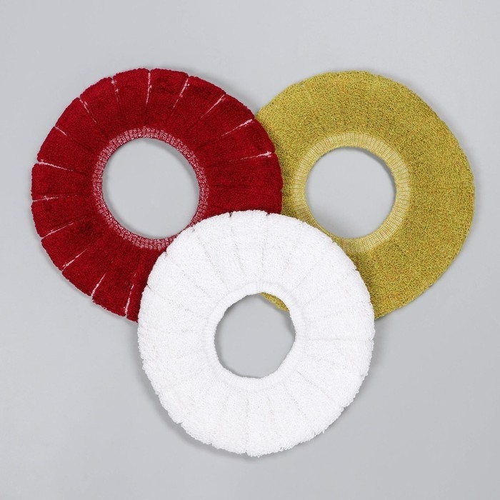 Чехол на сиденье для унитаза на резинке &laquo;Полоски&raquo;, 31,5&times;31,5 см, 75 г, цвет МИКС