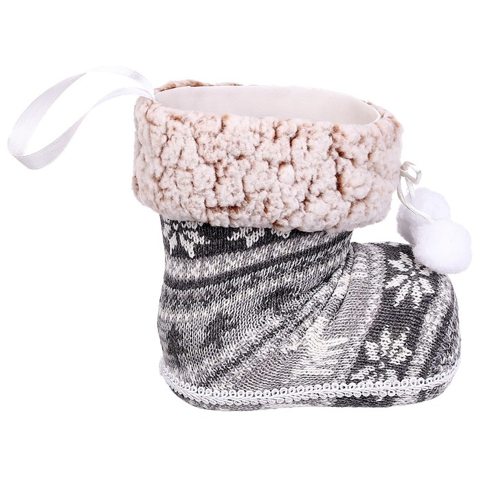 Конфетница &laquo;Сапожок&raquo;, цвет серый