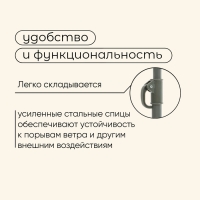 Зонт пляжный maclay, с УФ защитой, d=150 cм, h=170 см