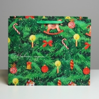 Пакет подарочный новогодний ламинированный &laquo;Ёлочка нарядная&raquo;, XL 49 х 40 х 19 см, Новый год