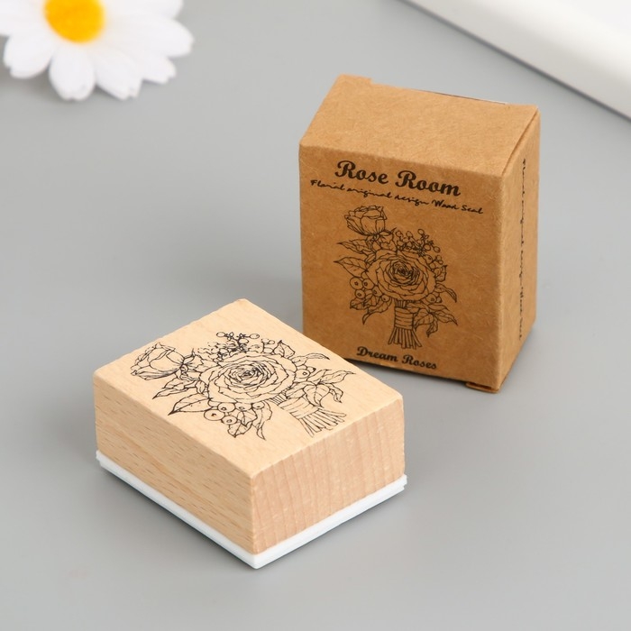 Печать дерево, резина Печать дерево, резина "Букет с ягодками" 5х4х2,5 см