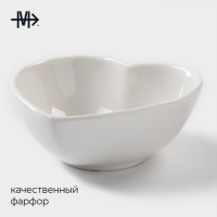 Соусник фарфоровый Magistro &laquo;Сердце Бланш&raquo;, 80 мл, цвет белый
