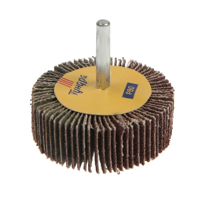 Круг лепестковый радиальный ТУНДРА, 60&times;20&times;6 мм, Р80
