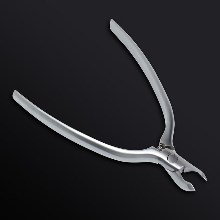 Кусачки маникюрные для кутикулы &laquo;Premium satin&raquo;, скрытая пружина, матовые, 10,3 см, длина лезвия - 4 мм, цвет серебристый