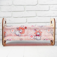 Кроватка деревянная для кукол «Катюша», 44 × 24 × 24 см, с постельным бельём Кроватка деревянная для кукол «Катюша», 44 × 24 × 24 см, с постельным бельём