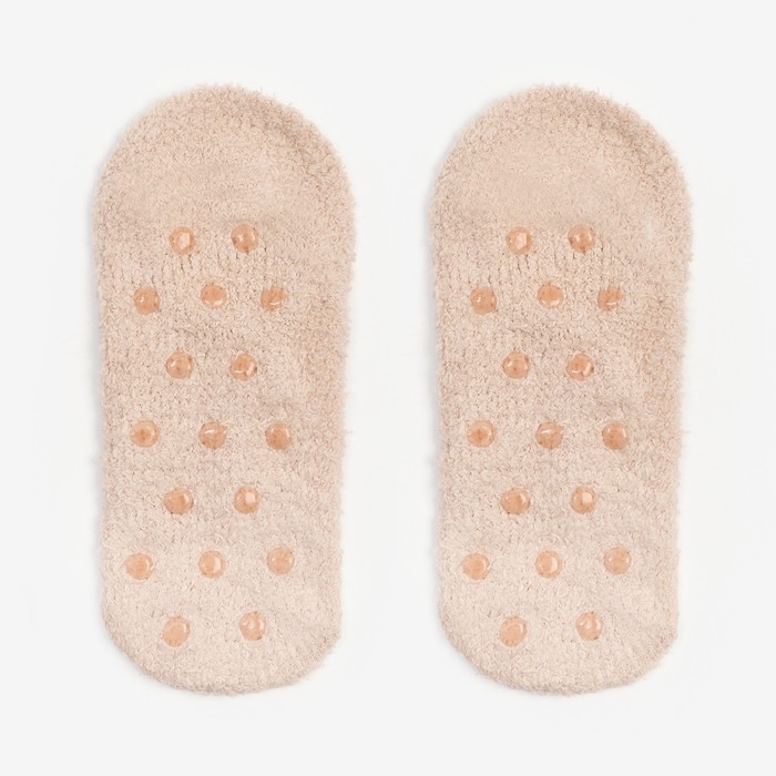 Носки нескользящие, цвет молочный, размер 36-39