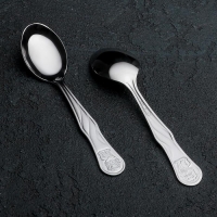 Ложка чайная детская &laquo;Лёвушка&raquo;, h=12,5 см, толщина 1,2 мм, цвет серебряный