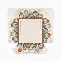 Коробка для капкейков и бенто-торта &laquo;С Новым годом!&raquo;, шары, 25 х 25 х 10 см