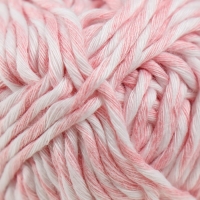 Пряжа светящаяся 100% лавсан "Сияй" меланж 50 гр 50 м бело-розовая