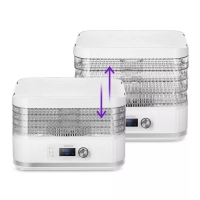 Сушилка для овощей и фруктов Kitfort КТ-1959, 450 Вт, 5 ярусов, таймер, белая