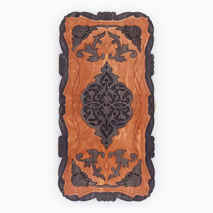 Нарды деревянные большие, резные, настольная игра "Узор", 45 х 45 см