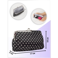 Косметичка на фермуаре, цвет чёрный Косметичка на фермуаре, цвет чёрный