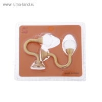 Крючок для штор KS007, однорожковый, цвет золото Крючок для штор KS007, однорожковый, цвет золото