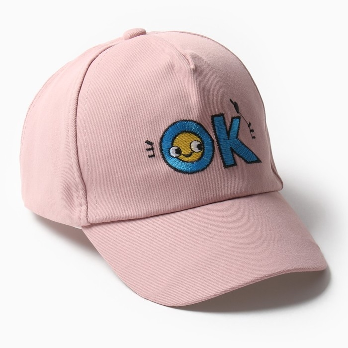 Кепка детская MINAKU Кепка детская MINAKU "ОК", цв. розовый, р-р 44-46