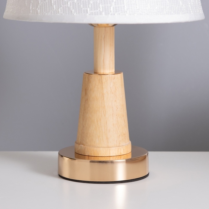 Лампа настольная "Нина" 1х40Вт Е27 золото/коричневый 21х21х33см